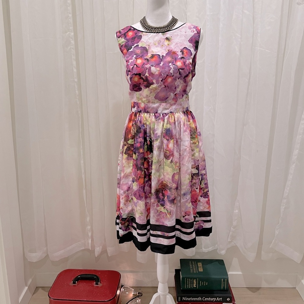 JcPenney Liz Claiborne spring floral vintage dress baby shower 14